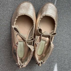 Rose gold baller flats